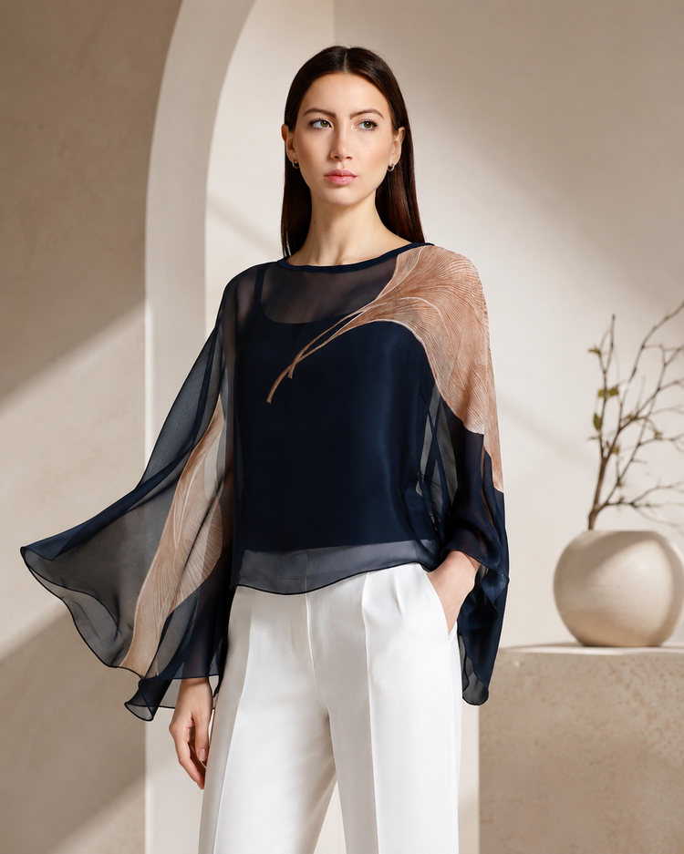 TEE'S BY TINA SOPHIA SILK FLOW TOP - ONE SIZE