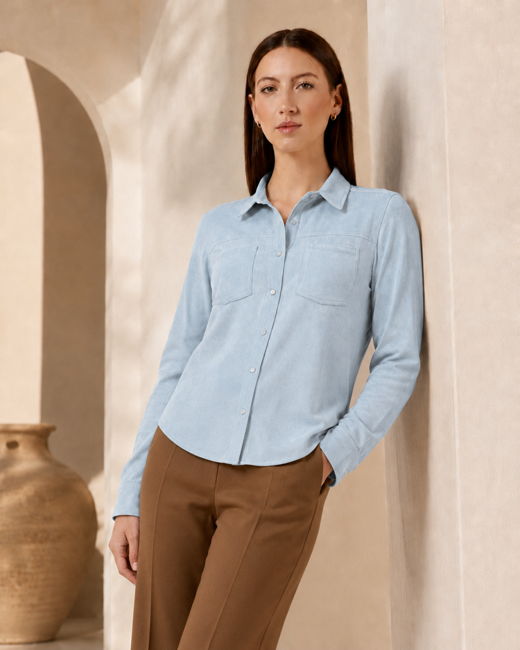 FDJ SKY LONG SLEEVE SUEDE TOP