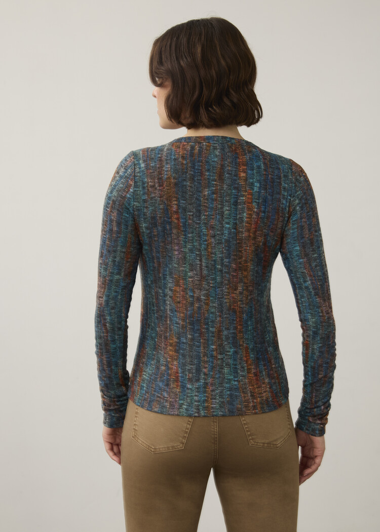 FDJ CEDAR BLUES  V-NECK TOP