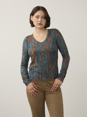 FDJ CEDAR BLUES  V-NECK TOP