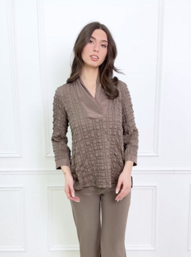 JOSEPH RIBKOFF MINK CRINKLE TOP