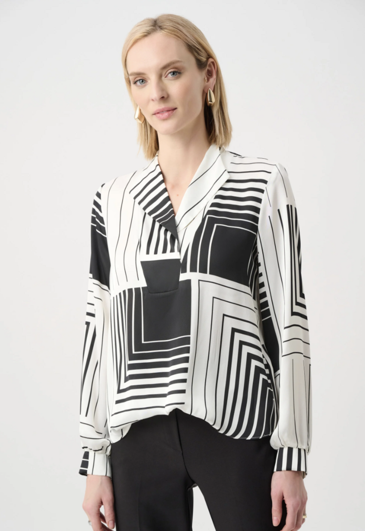 JOSEPH RIBKOFF GEOMETRY BLOUSE
