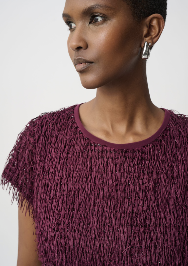 JOSEPH RIBKOFF PARISIAN FRINGE TOP