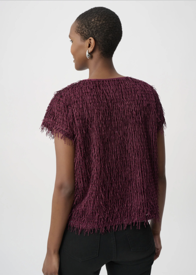 JOSEPH RIBKOFF PARISIAN FRINGE TOP