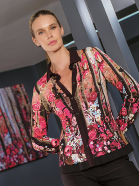 DOLCEZZA VERSAILLES GARDENS KNIT BLOUSE