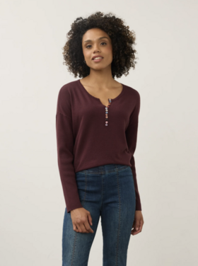 FDJ SWEET FIGS RIB HENLEY