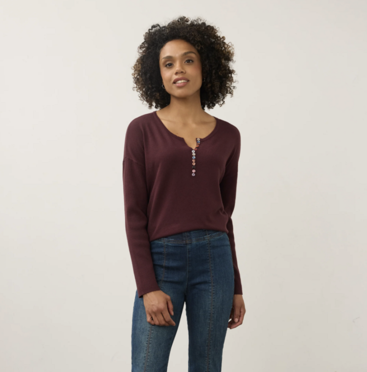 FDJ SWEET FIGS RIB HENLEY