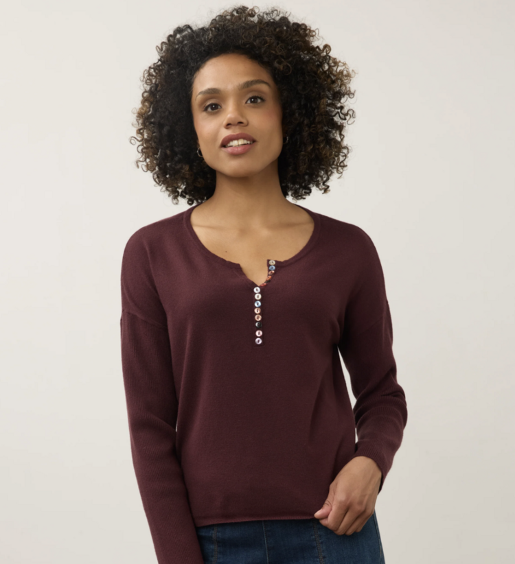 FDJ SWEET FIGS RIB HENLEY