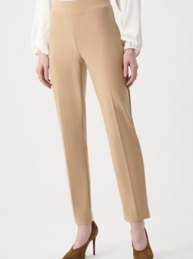JOSEPH RIBKOFF CAMEL BACK SLIT PANT