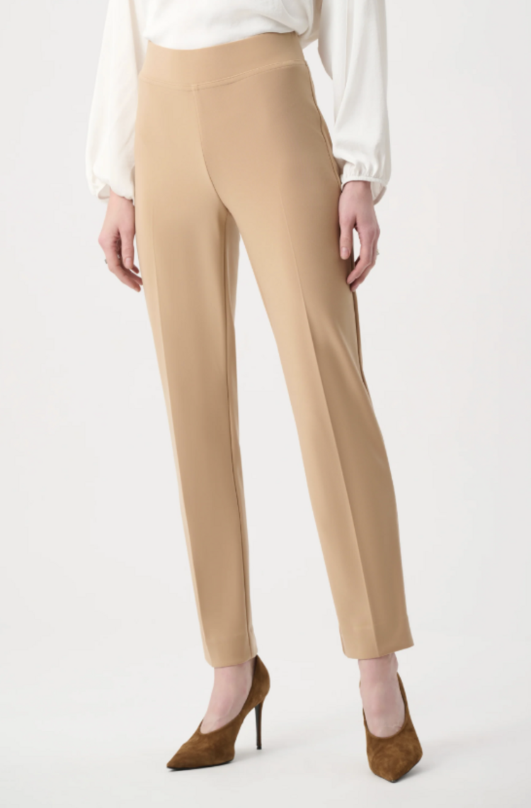 JOSEPH RIBKOFF CAMEL BACK SLIT PANT