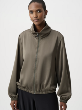 JOSEPH RIBKOFF AVOCADO  SATIN JACKET