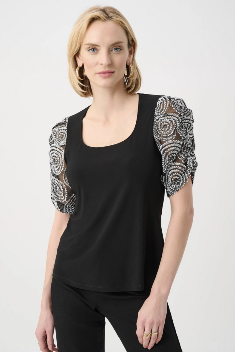 JOSEPH RIBKOFF GALA SLEEVE TOP