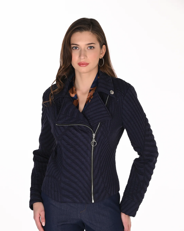FRANK LYMAN MIDNIGHT TEXTURE ZIP JACKET