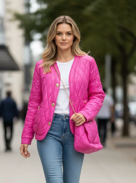 JOH MADISON QUILTED JACKET & HANDBAG