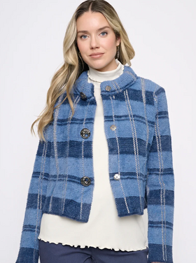 PICADILLY DENIM SHORT PLAID JACKET