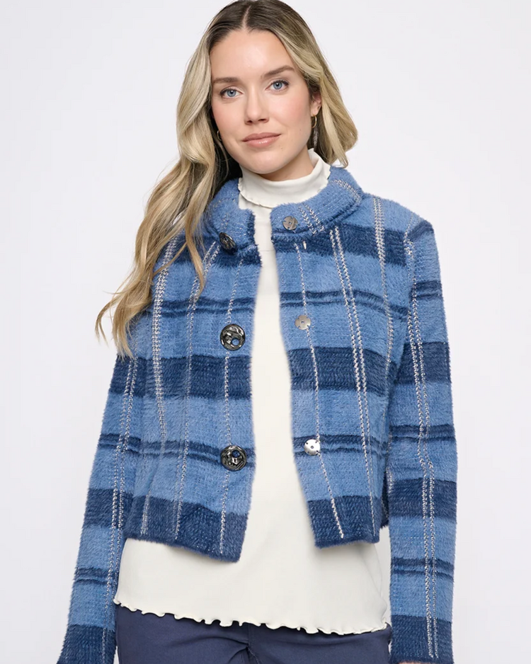 PICADILLY DENIM SHORT PLAID JACKET