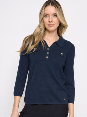 PICADILLY MIDNIGHT COLLAR TOP
