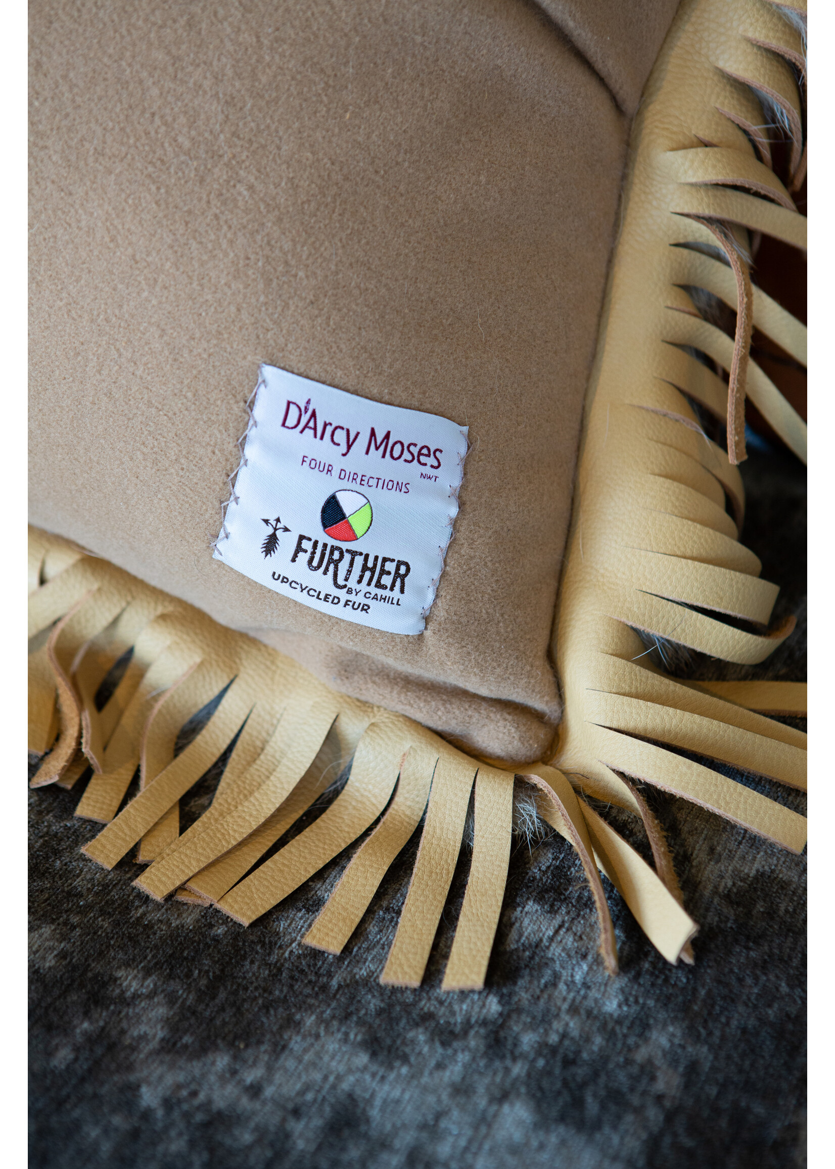 D'Arcy Moses for Further COYOTE FRINGED PILLOW 18 x 18"