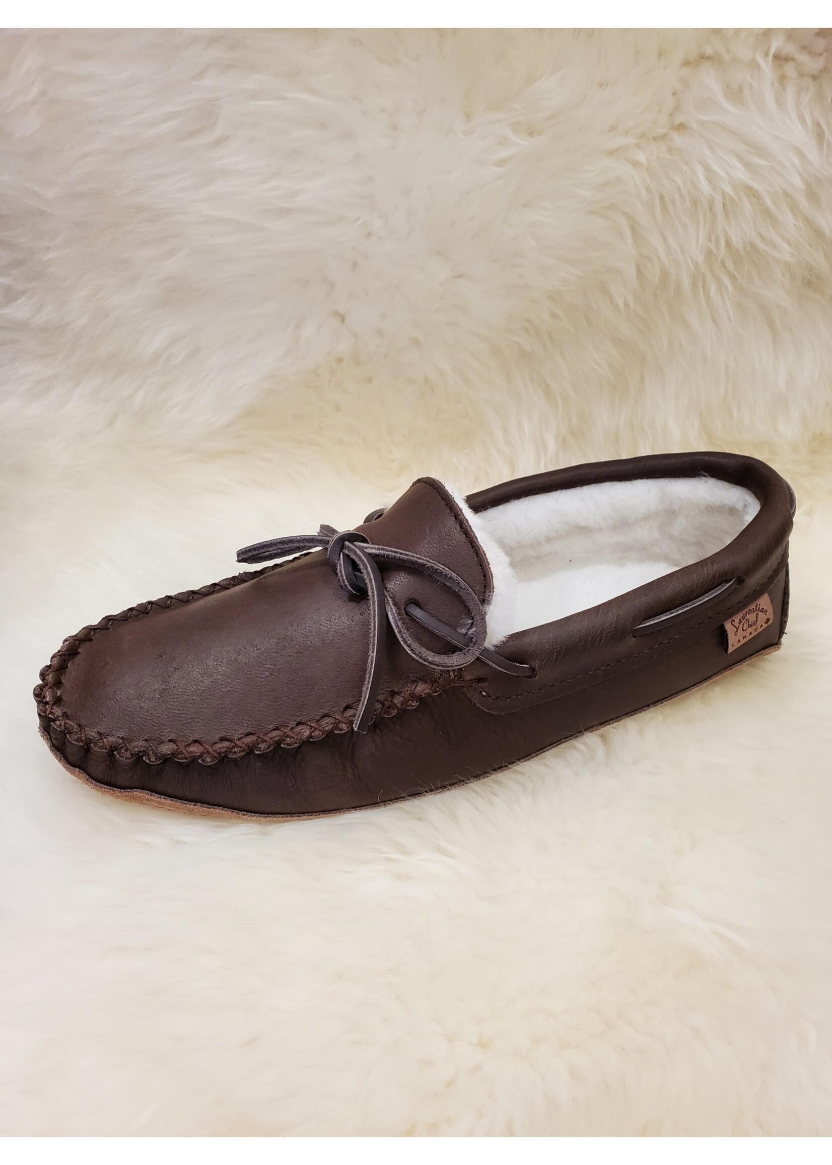 LAURENTIAN CHIEF MOOSE HIDE MOCCASINS KB757M