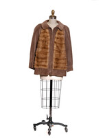 PASTEL MINK & SUEDE JACKET - VINTAGE