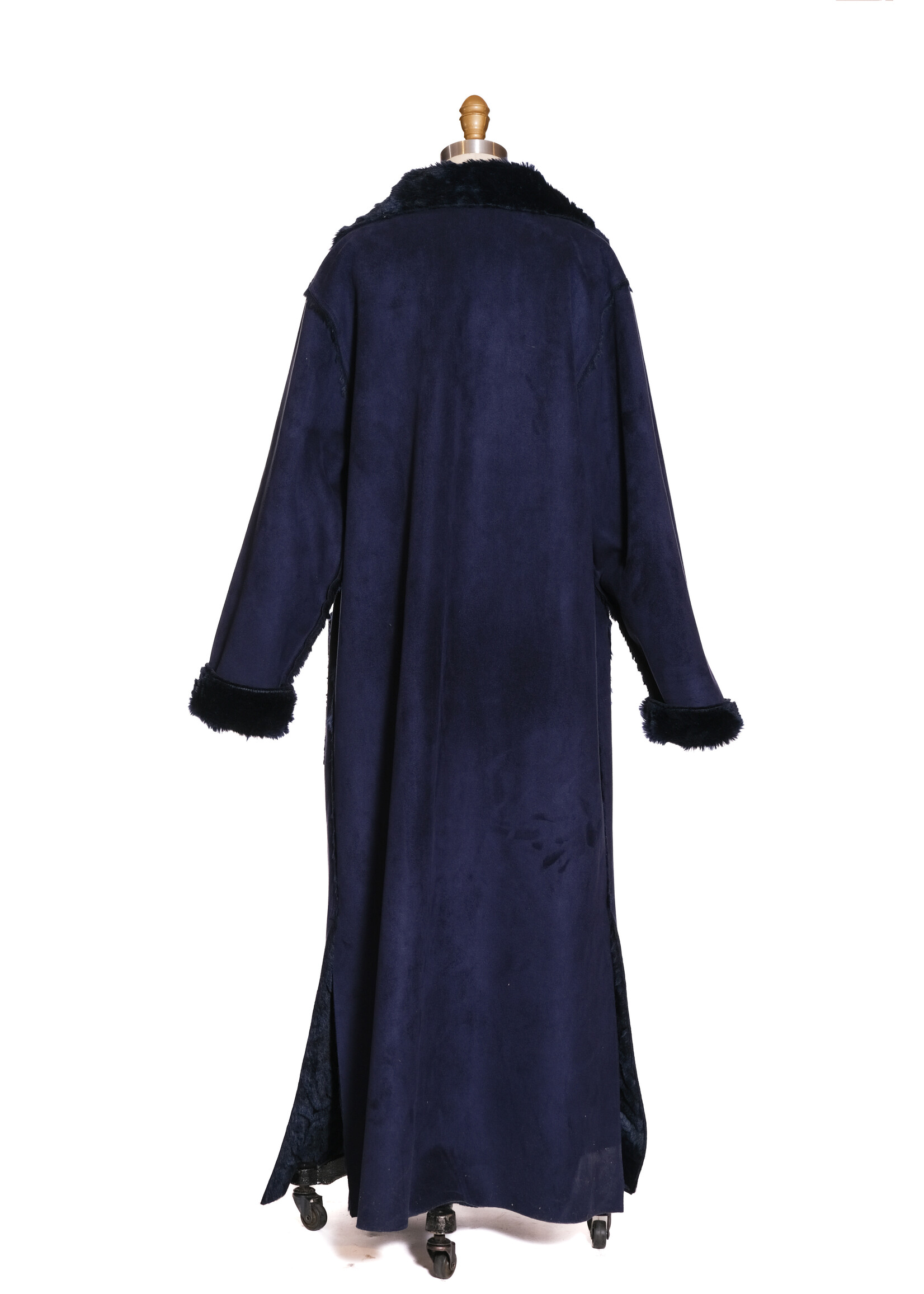 NAVY FAUX SHEARLING REV. COAT