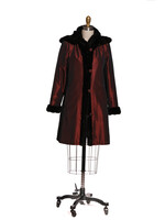 FURTHER SHEARED DARK RANCH MINK HOODED REV. COAT 2-4 - VINTAGE