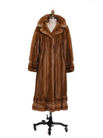 PASTEL MINK COAT W. SUEDE INSERTS 10