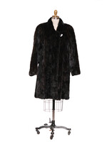 DARK RANCH MINK OVALS COAT - VINTAGE