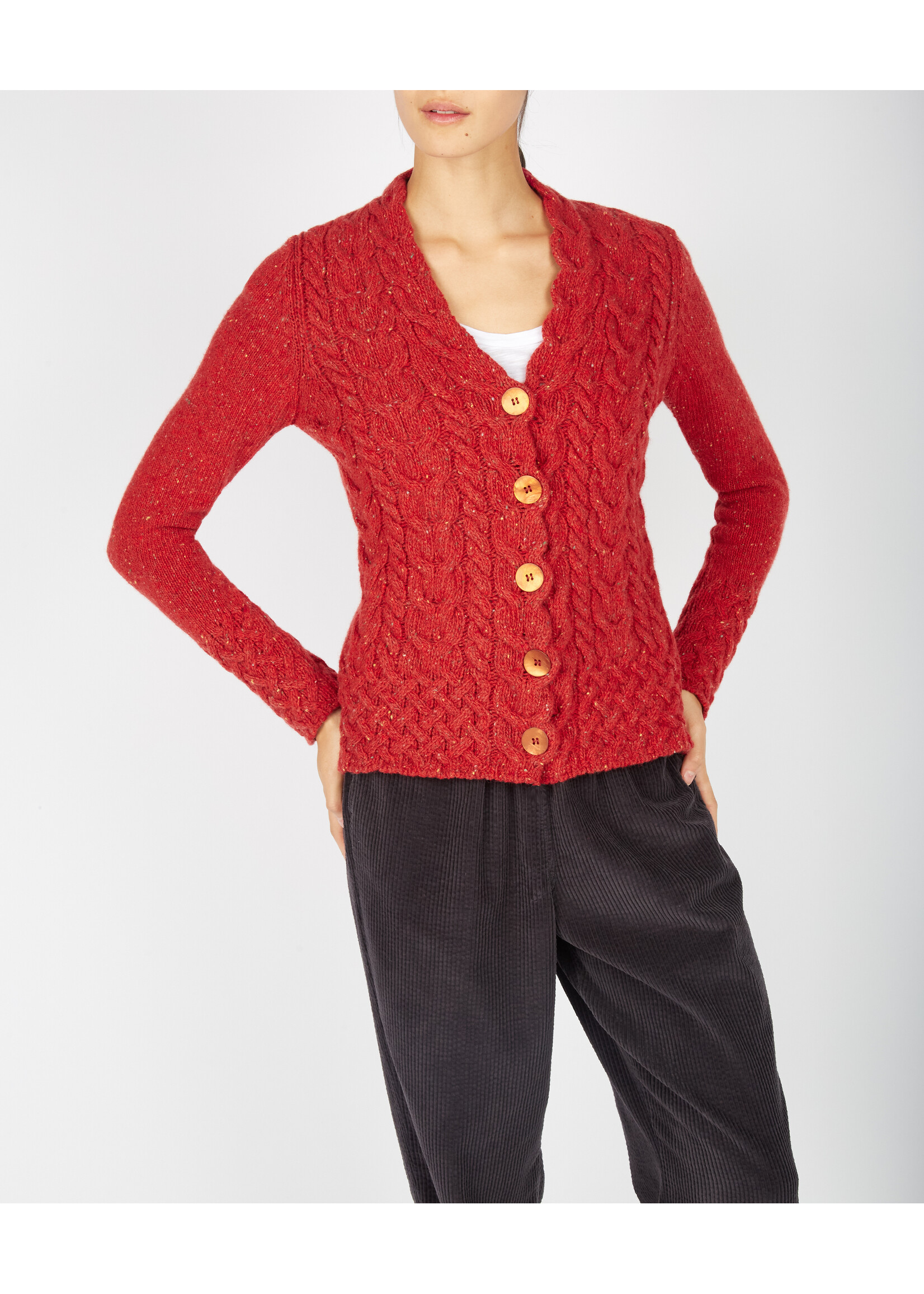 IrelandsEye HORSESHOE CABLE CARDIGAN