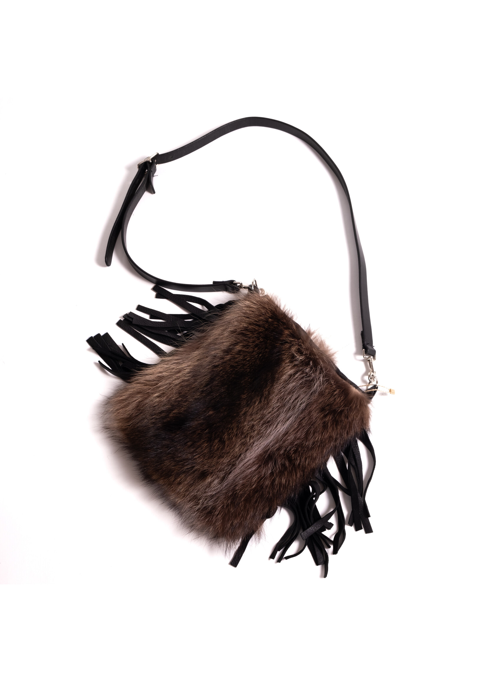 FURTHER CROSS-BODY BAG W. FRINGE RACCOON