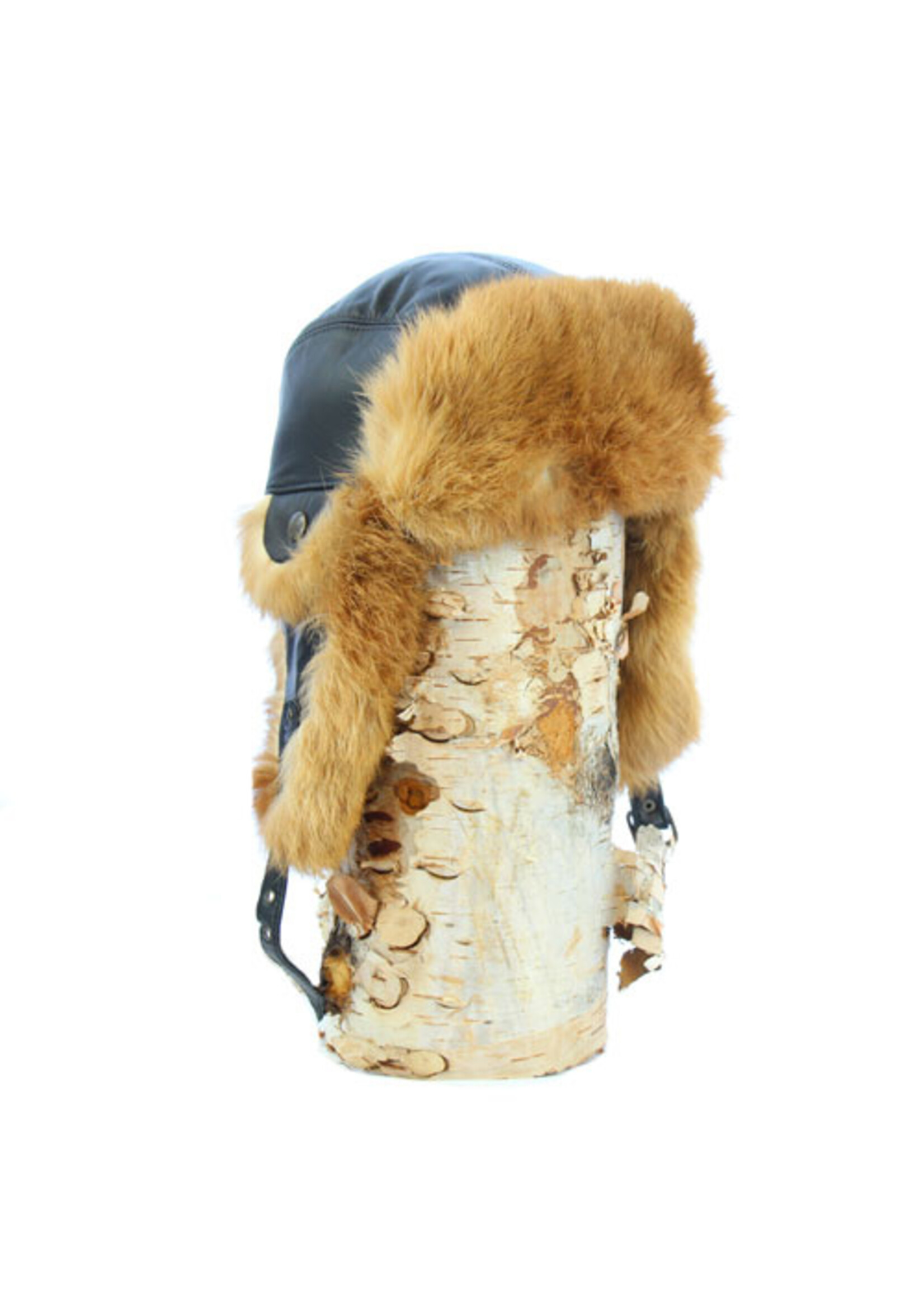 GRENIER FURS BELTED AVIATOR HAT