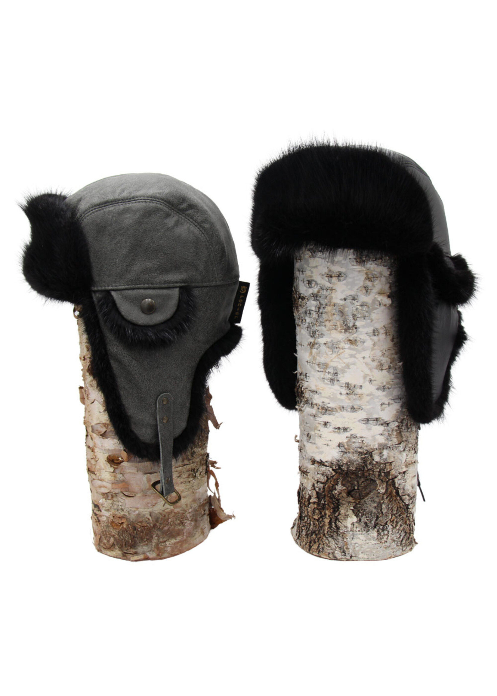 GRENIER FURS BELTED AVIATOR HAT