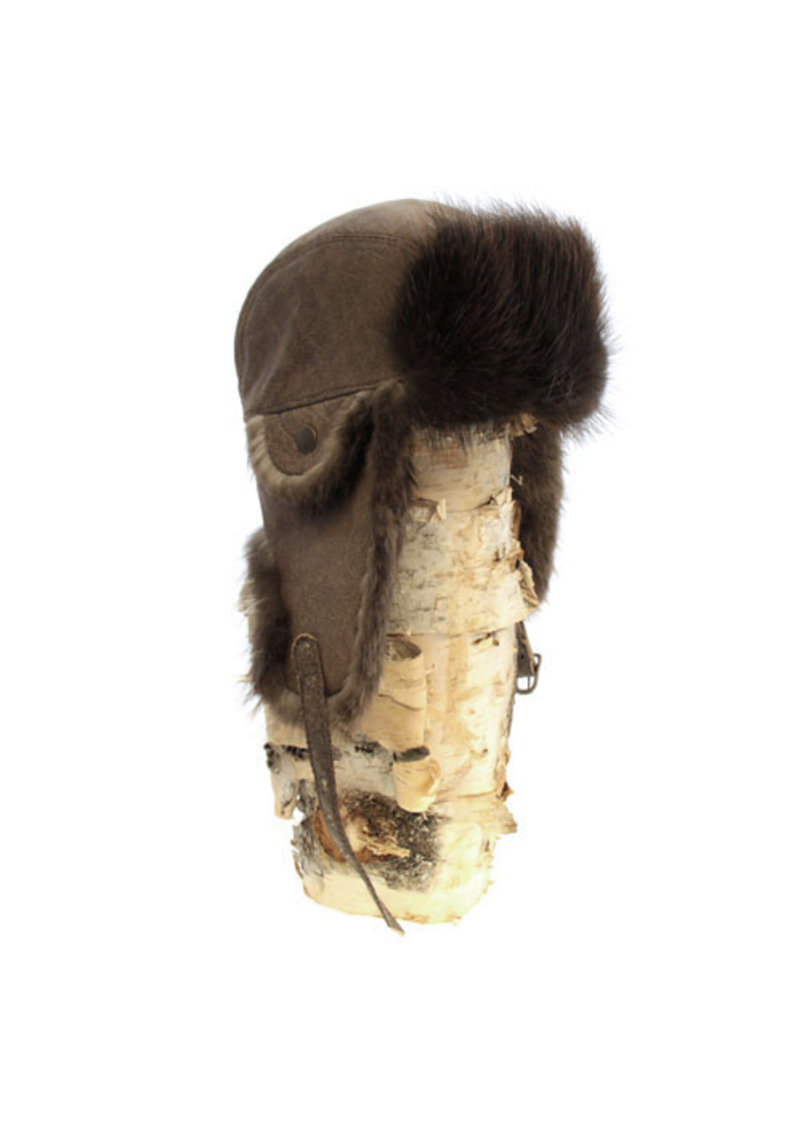 GRENIER FURS BELTED AVIATOR HAT