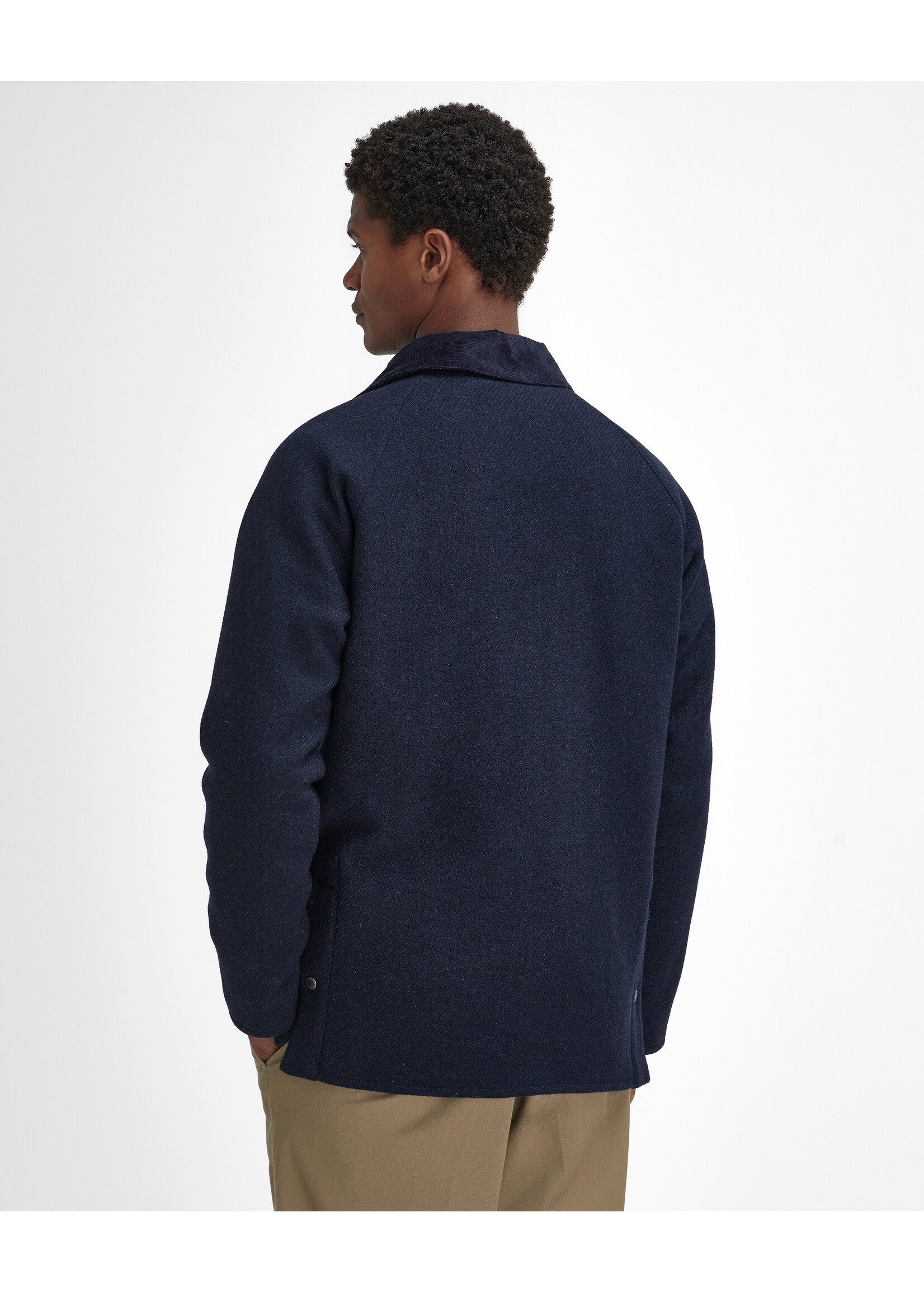 Barbour wool jacket mens Blue hotsell