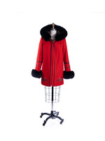 D'Arcy Moses for Further BAFFIN PARKA 12 RED, NATURAL BEAVER, LORO PIANA DOE SKIN