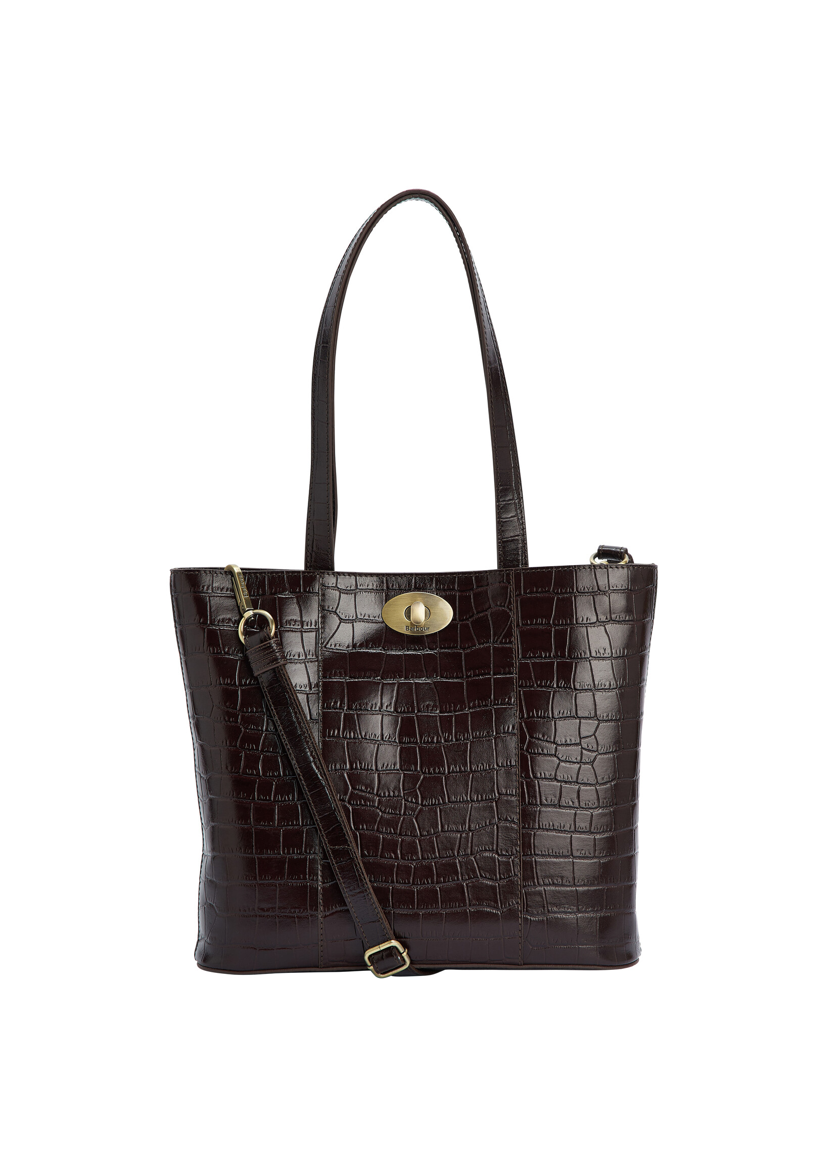 Barbour leather tote bag hotsell