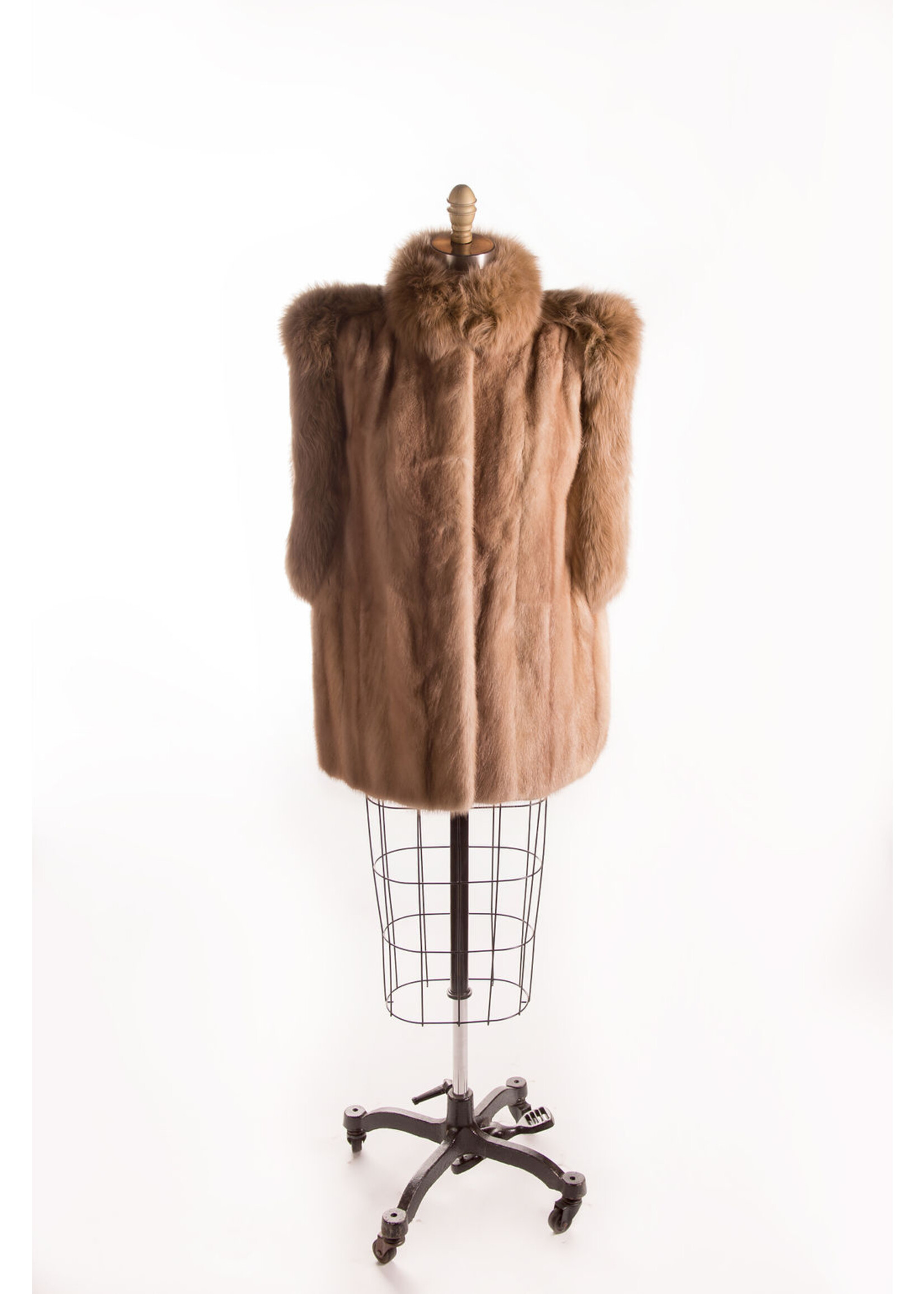 PALOMINO MINK VEST W. FOX TRIM