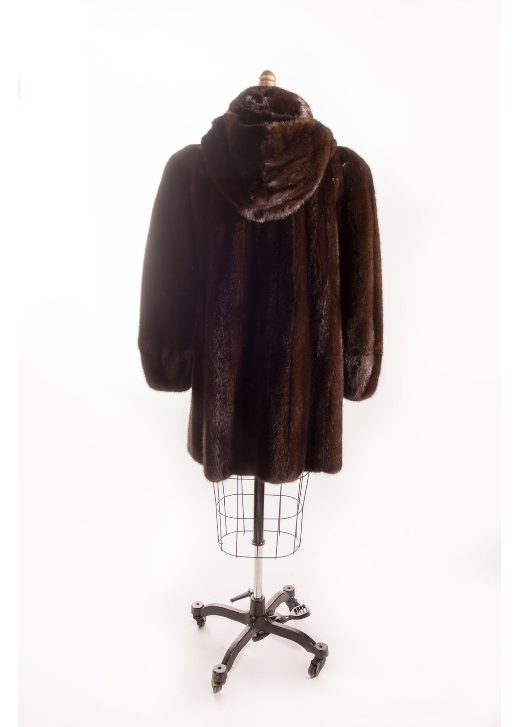 DARK RANCH MINK JACKET W. HOOD