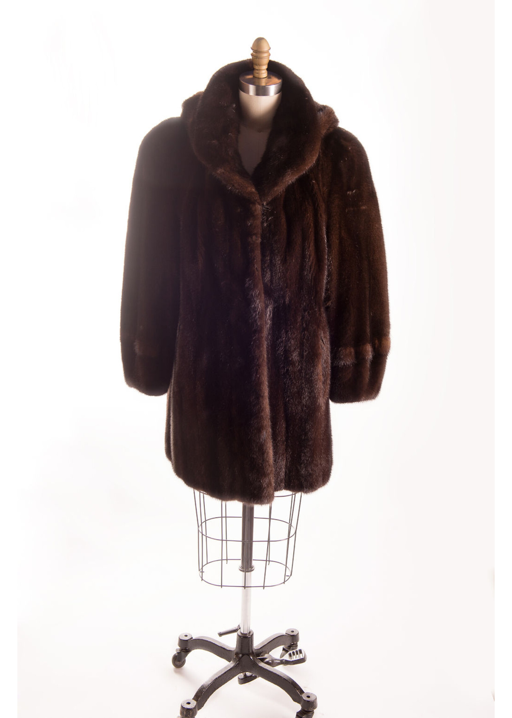 DARK RANCH MINK JACKET W. HOOD