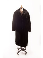 BLACK SHEARED MUSKRAT COAT 18  - VINTAGE