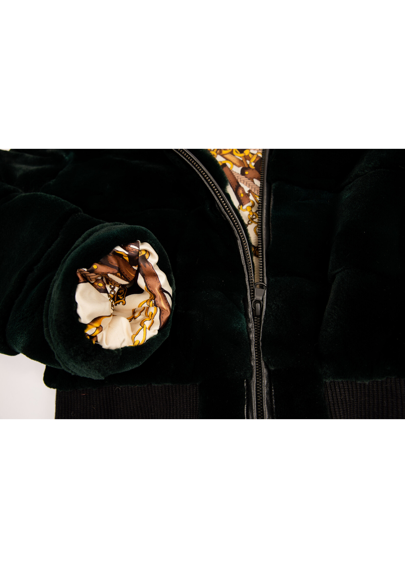 FURTHER PAMELA BOMBER EMERALD MINK 8