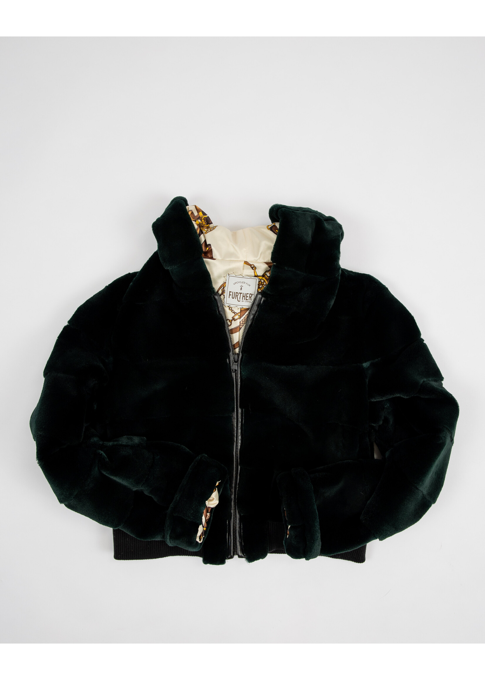 FURTHER PAMELA BOMBER EMERALD MINK 8