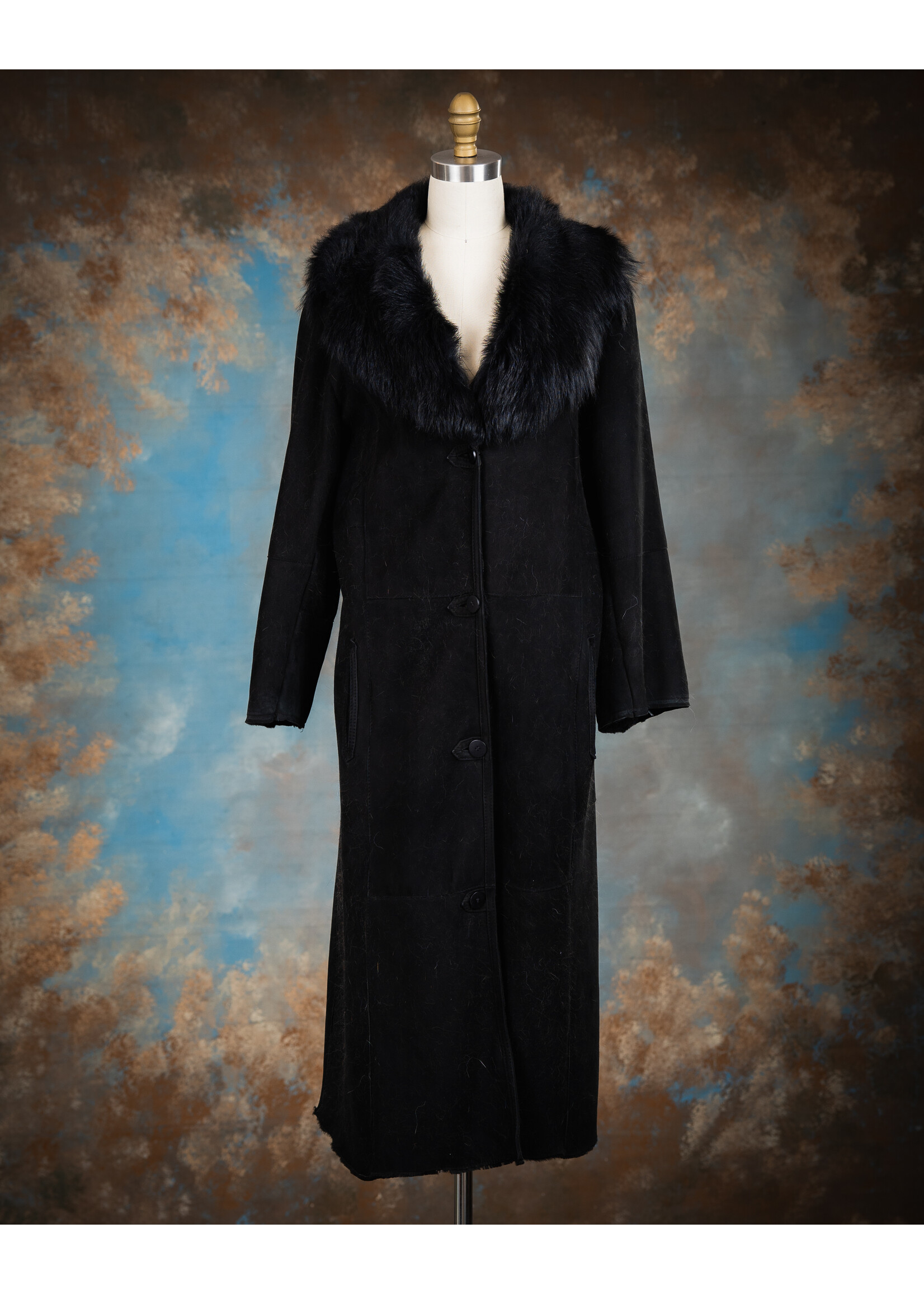 BLACK SHEEPSKIN COAT 10