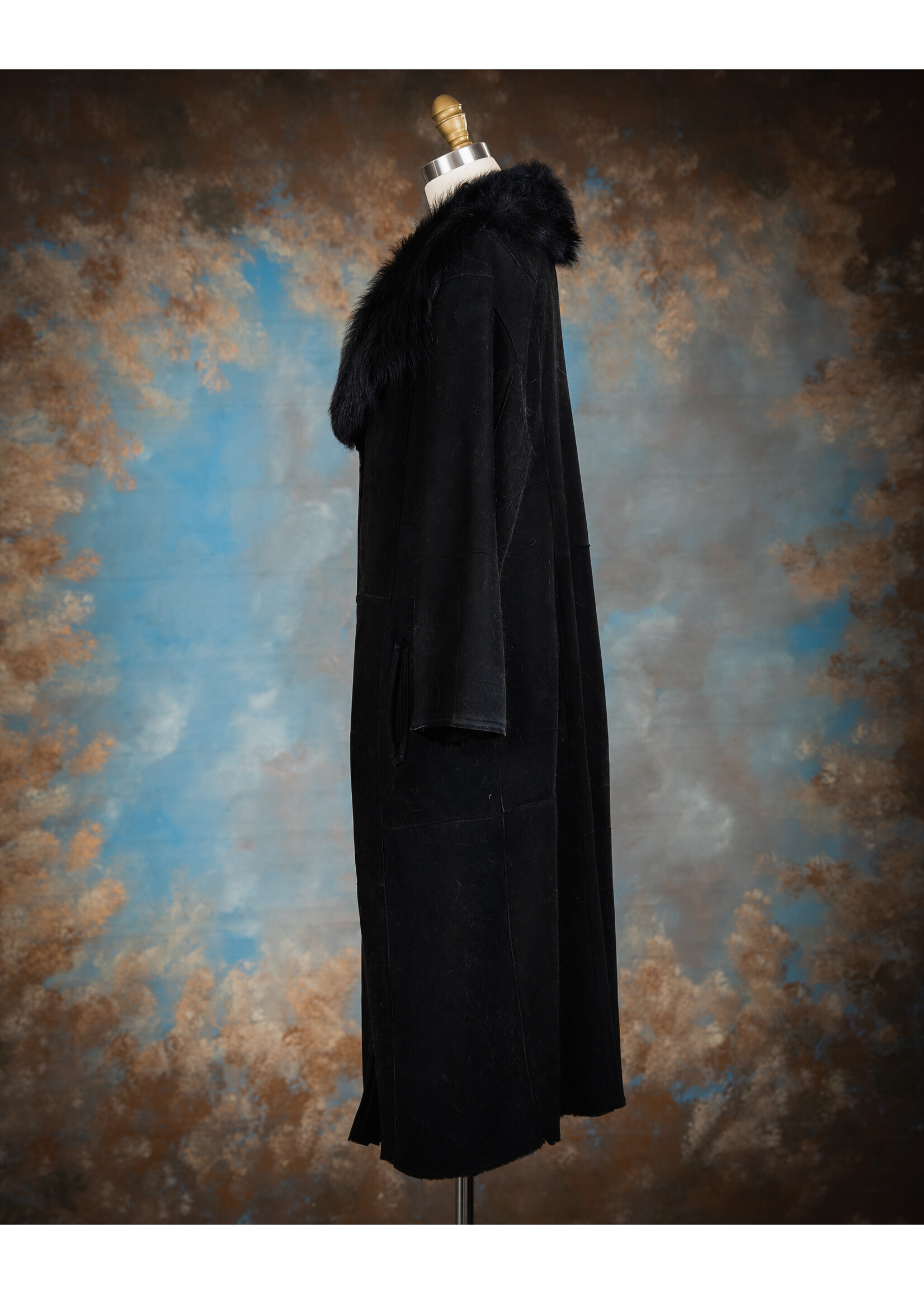BLACK SHEEPSKIN COAT 10