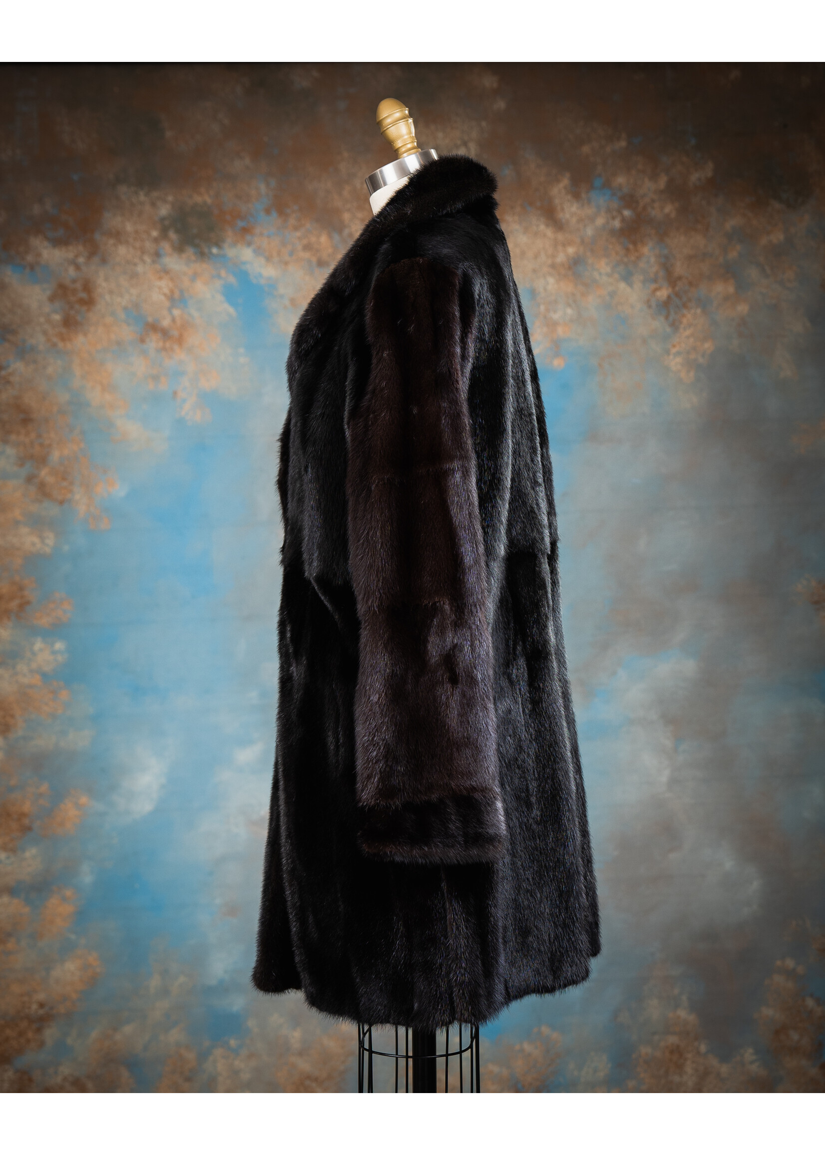 BLACK MINK COAT 10-12