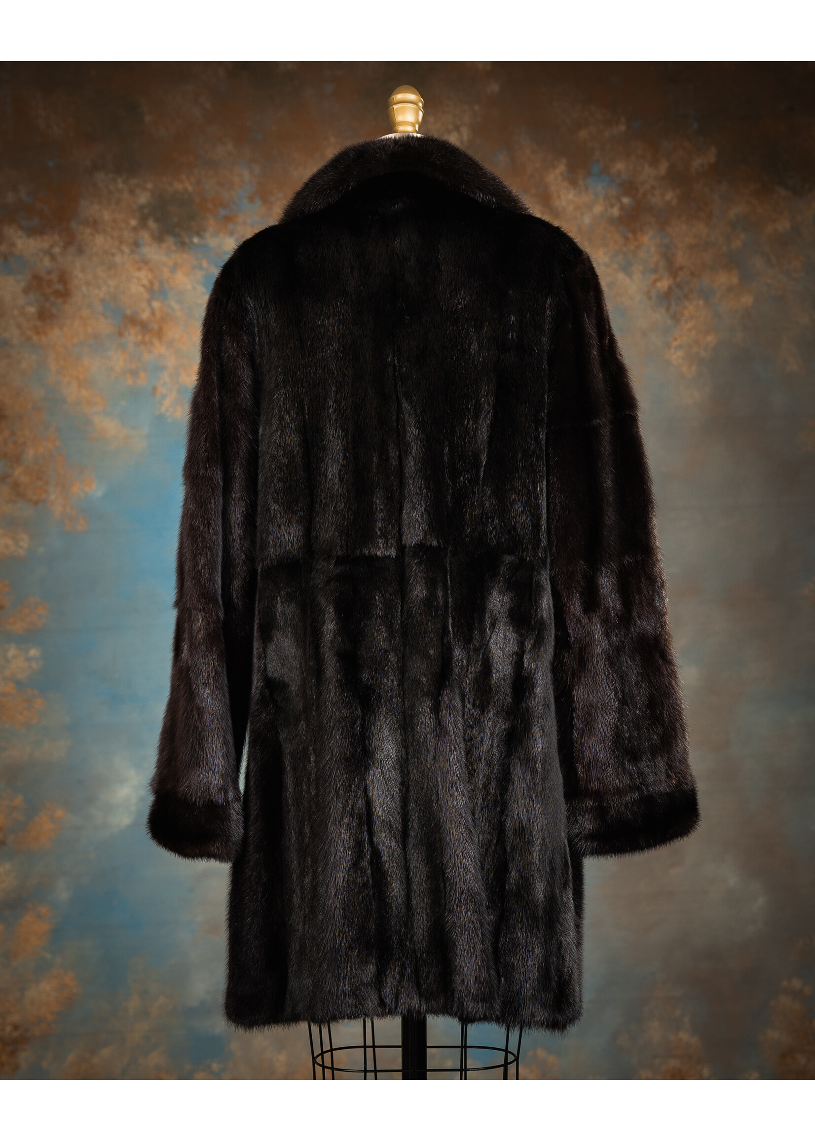BLACK MINK COAT 10-12