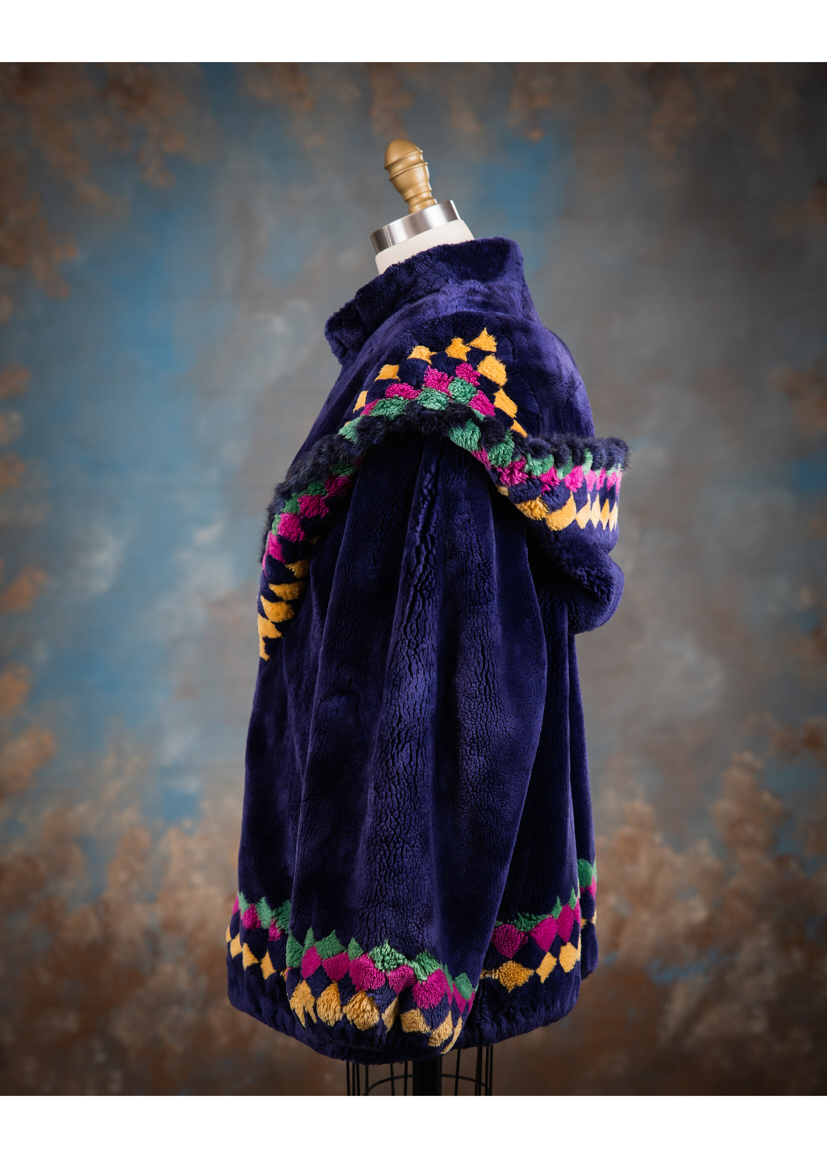 BOXY PURPLE/MULTI SH. BEAVER JACKET