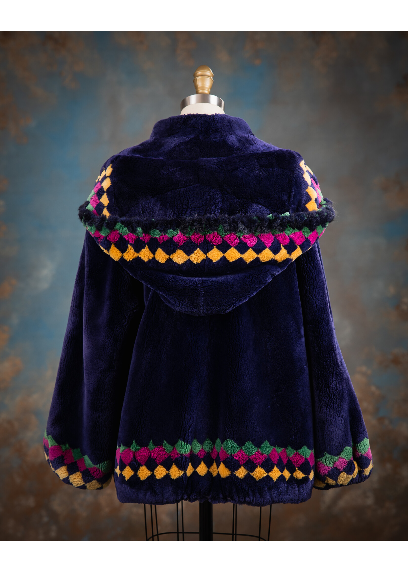 BOXY PURPLE/MULTI SH. BEAVER JACKET