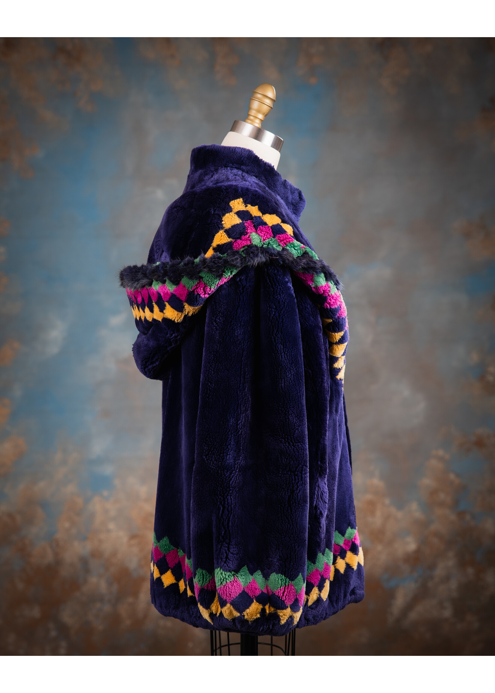 BOXY PURPLE/MULTI SH. BEAVER JACKET