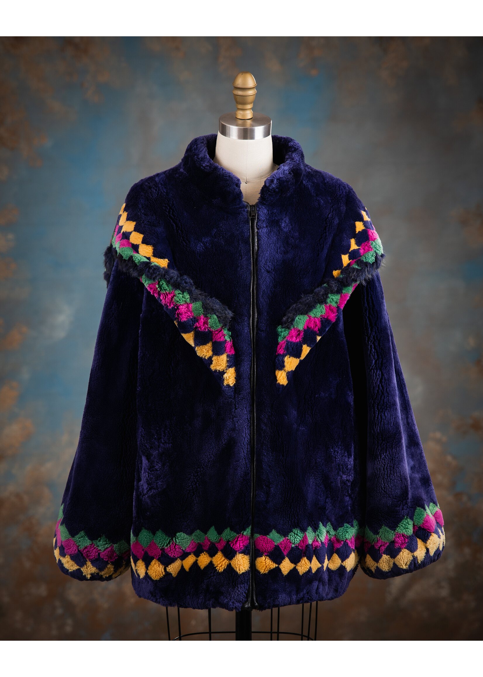 BOXY PURPLE/MULTI SH. BEAVER JACKET